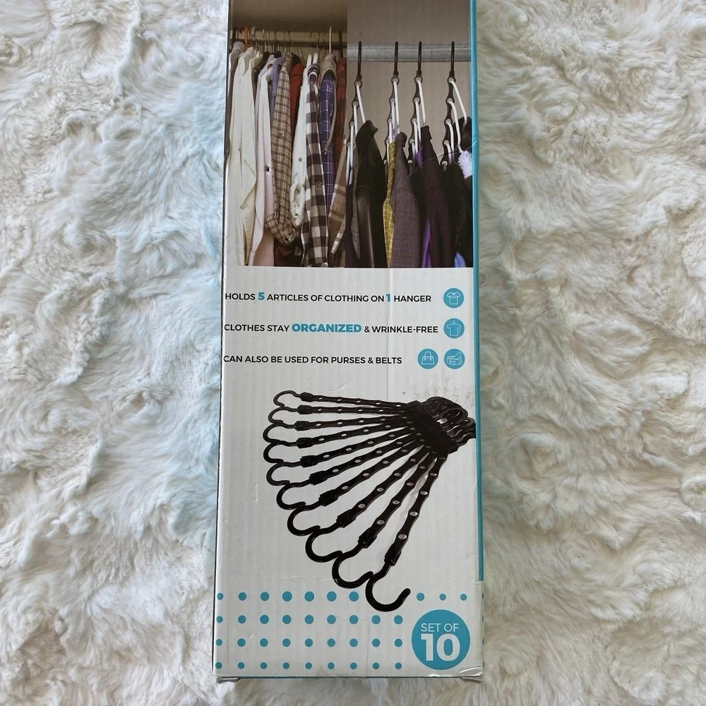 Ideaworks As Seen On TV Magic Hangers Set Of 10 Closet Clothes Organizer Hanger